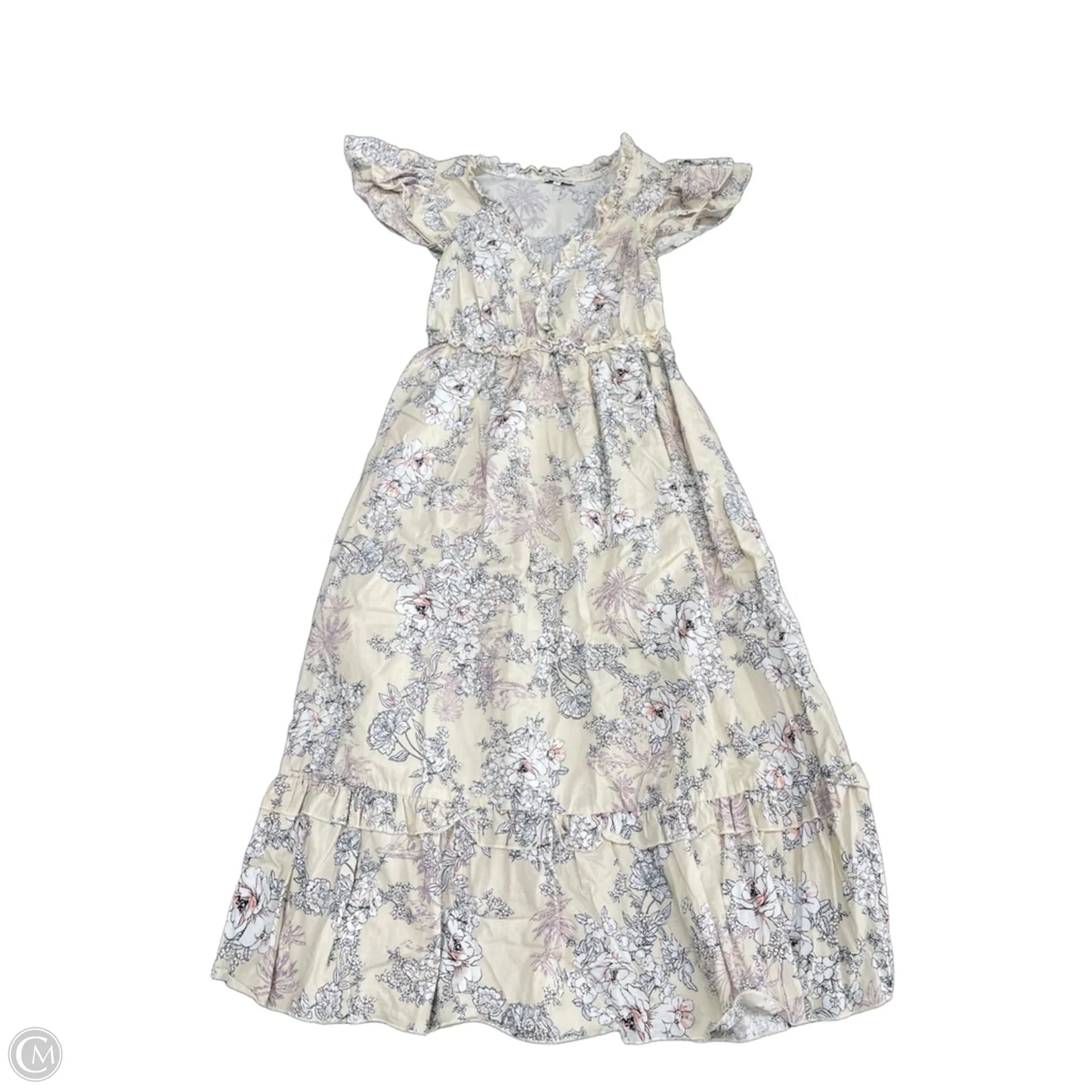 Dress Casual Midi By Moon River In Floral Print, Size: Xs