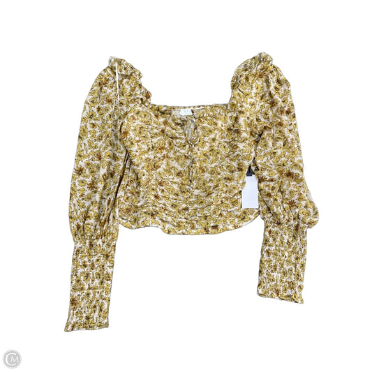 Blouse Long Sleeve By Astr In Floral Print, Size: M
