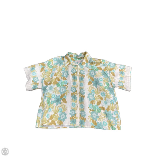Top Short Sleeve By Loft In Floral Print, Size: M