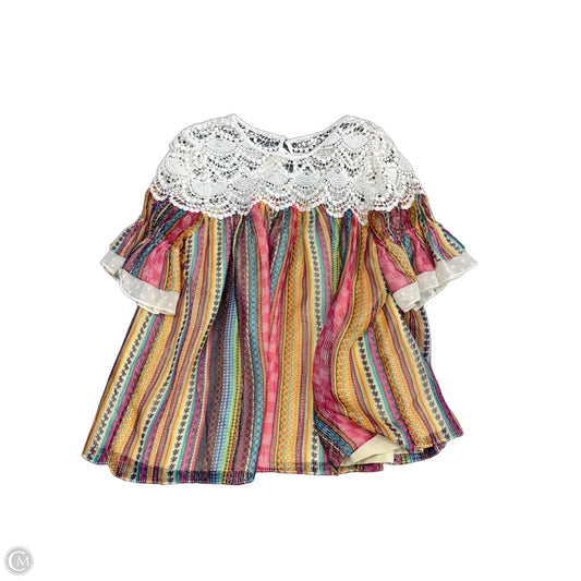 Blouse Short Sleeve By Anthropologie In Multi-colored, Size: M