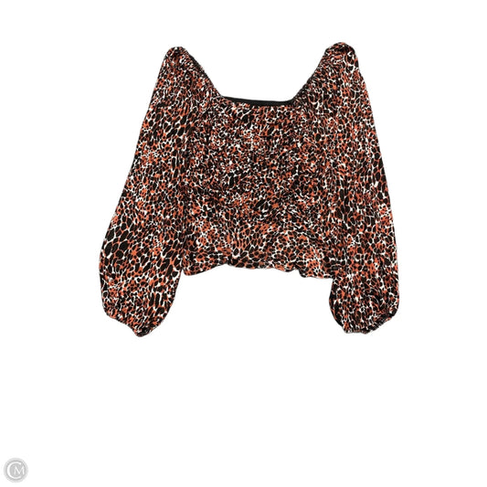 Top Long Sleeve By Scoop In Animal Print, Size: M