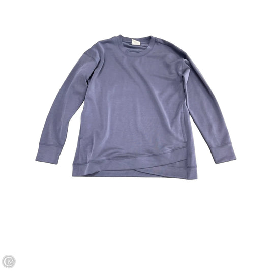 Athletic Top Long Sleeve Crewneck By Sage In Blue, Size: S