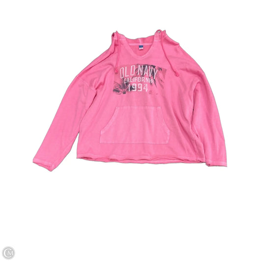 Sweatshirt Hoodie By Old Navy In Pink, Size: S