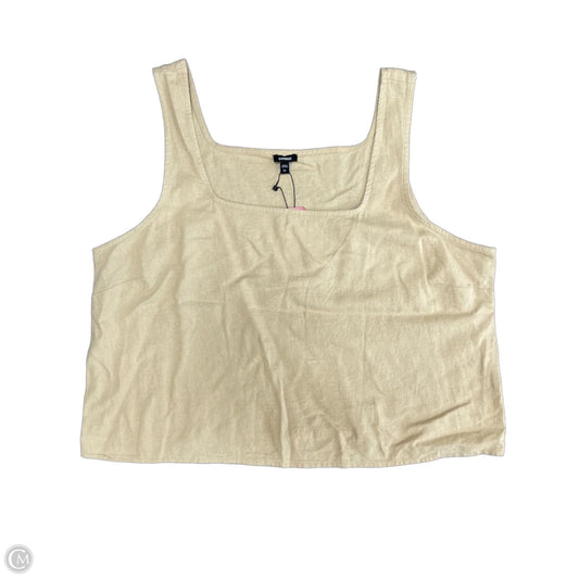 Top Sleeveless By Express In Tan, Size: Xl