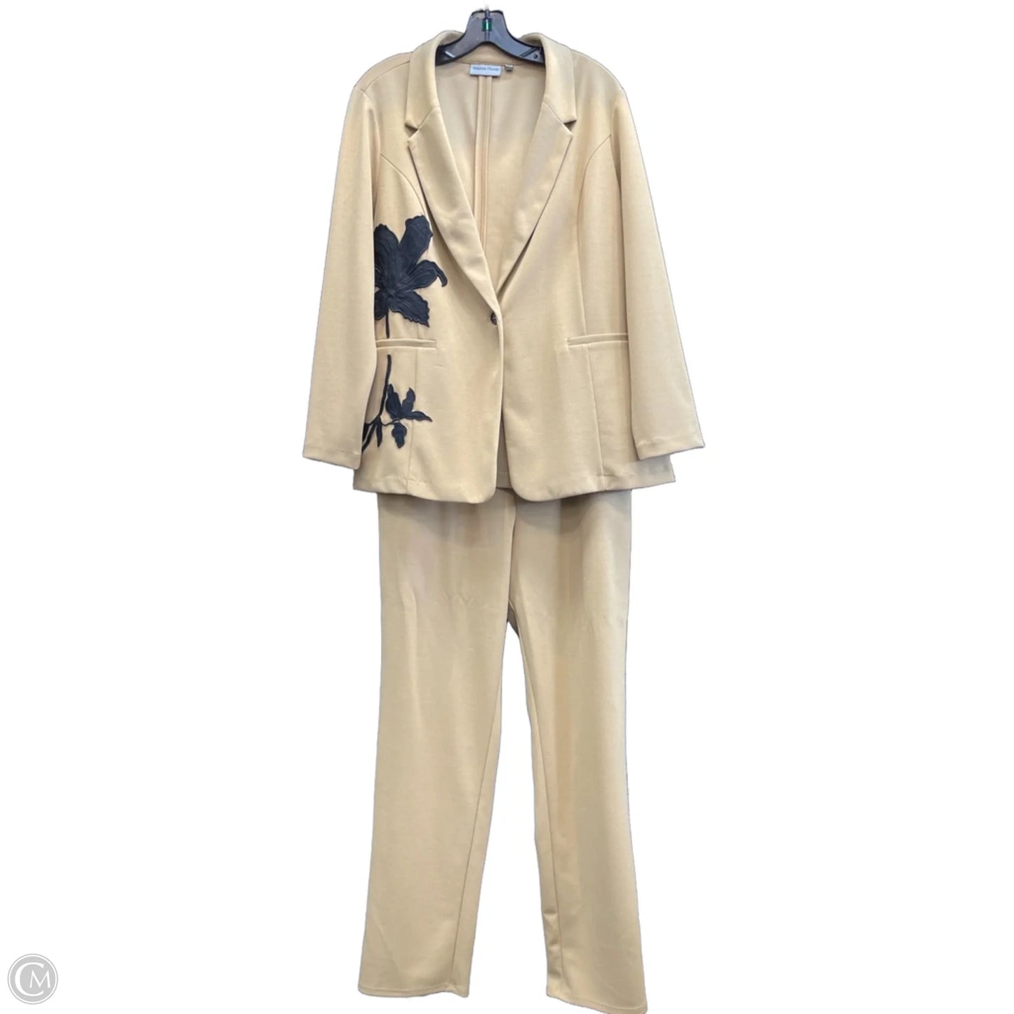 Pants Suit 2pc By Cme In Tan, Size: Xl