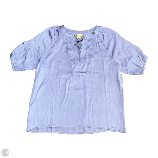 Blouse Short Sleeve By Elie Tahari In Blue, Size: Sp