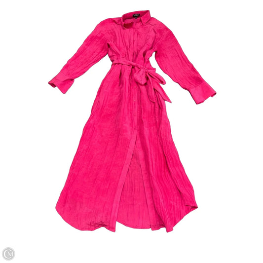 Dress Casual Midi By Express In Pink, Size: Xs