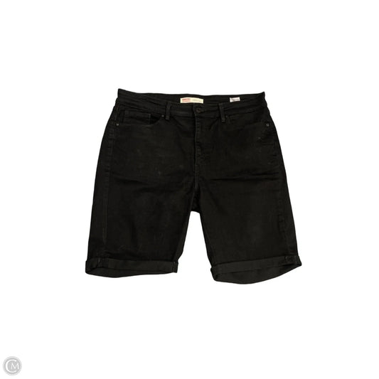 Shorts By Levis In Black Denim, Size: 14