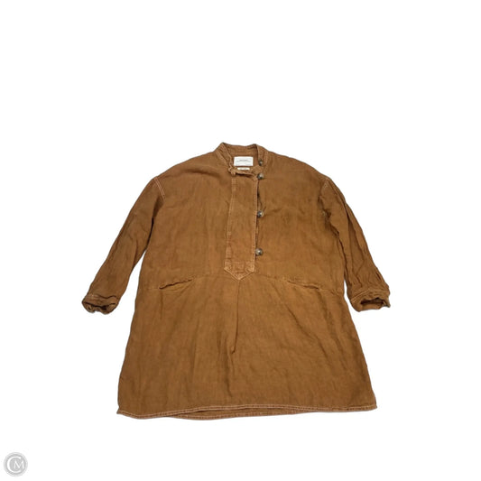 Tunic Long Sleeve By Zara In Brown, Size: M