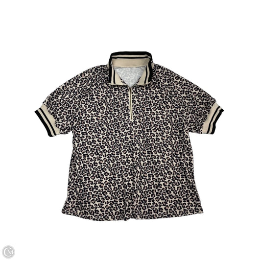 Top Short Sleeve By Cmc In Leopard Print, Size: M