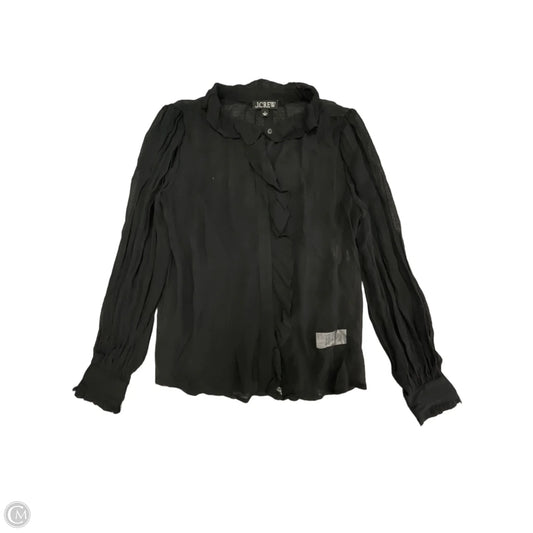 Blouse Long Sleeve By J. Crew In Black, Size: 4