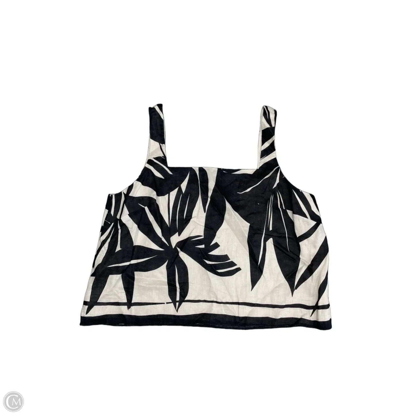 Top Sleeveless By Antonio Melani In Black & Cream, Size: Xl