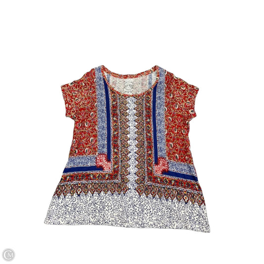 Top Short Sleeve Basic By Lucky Brand In Multi-colored, Size: 1x