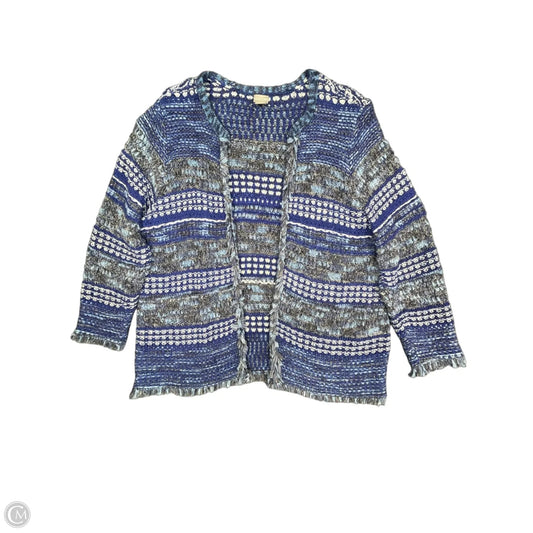 Sweater Cardigan By Chicos In Blue, Size: Xxl