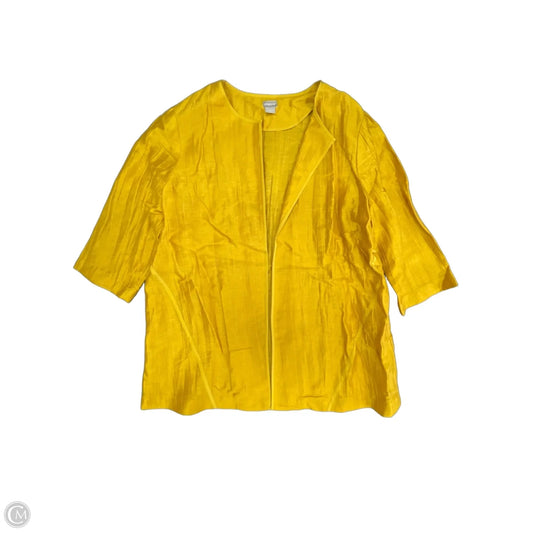 Cardigan By Chicos In Yellow, Size: Xxl