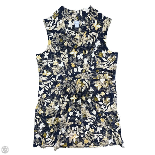 Dress Casual Short By Chicos In Blue & Yellow, Size: Xxl