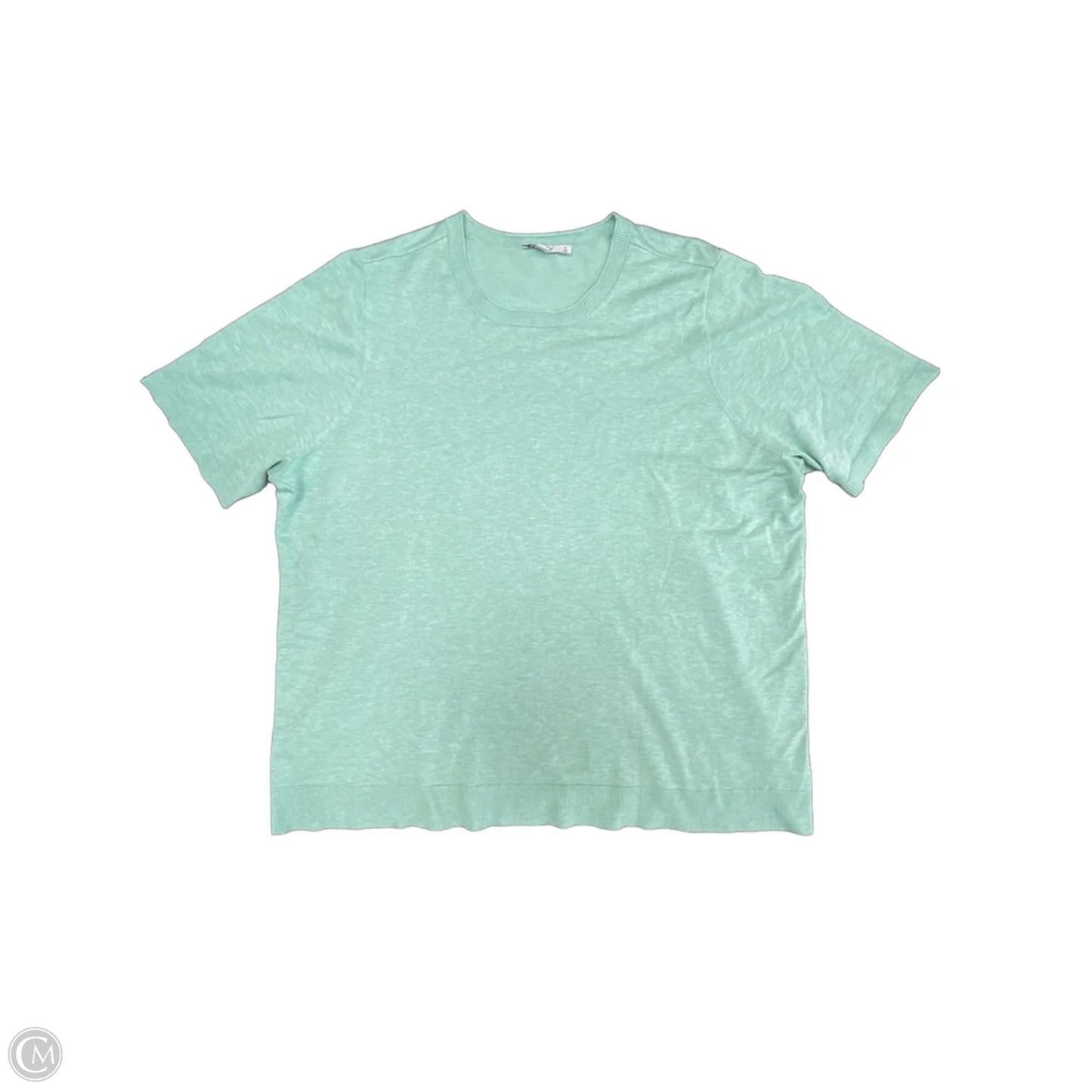 Top Short Sleeve Basic By Chicos In Green, Size: Xxl