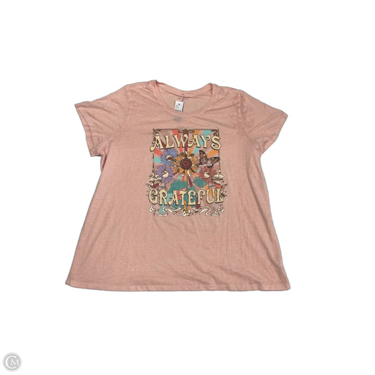 Top Short Sleeve Basic By Lane Bryant In Pink, Size: 3x