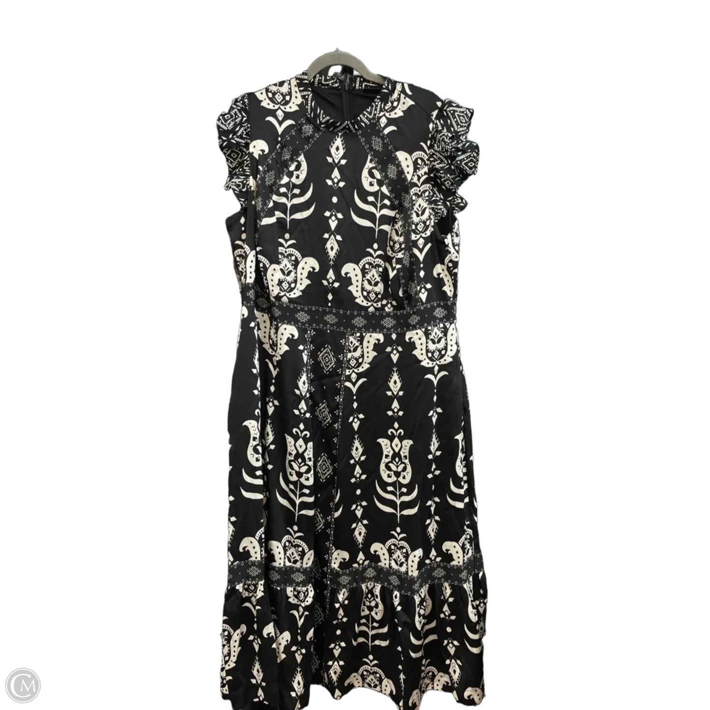 Dress Casual Maxi By Lane Bryant In Black & Cream, Size: 18