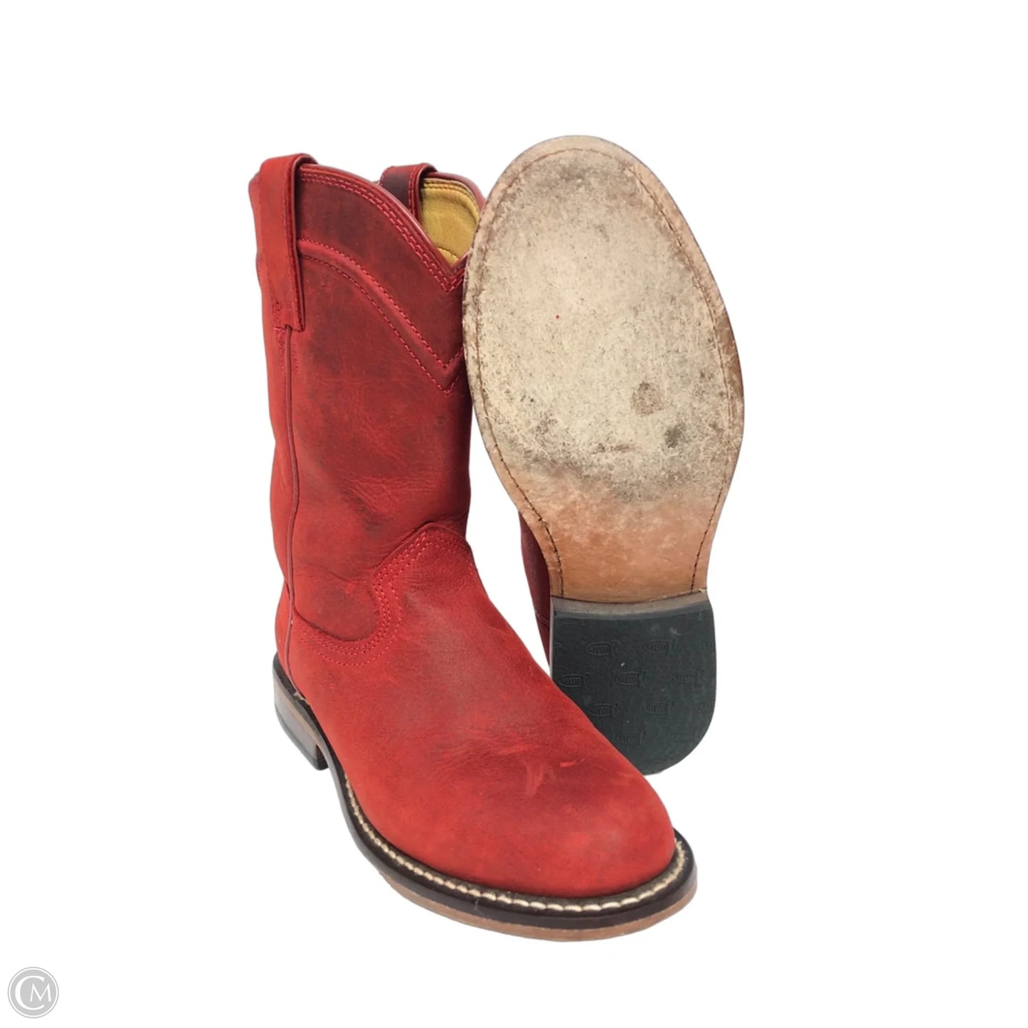 Boots Western By Justin In Red, Size: 6