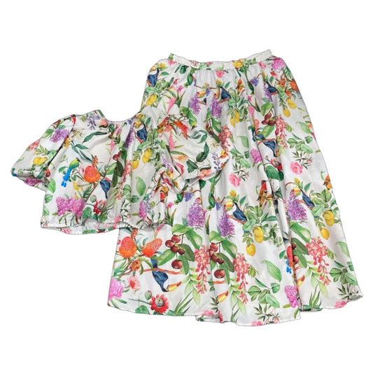 Skirt Set 2pc By Calypso St Barth In Floral Print, Size: Xl