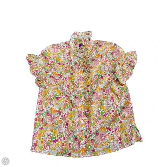 Blouse Short Sleeve By J. Crew In Floral Print, Size: 6