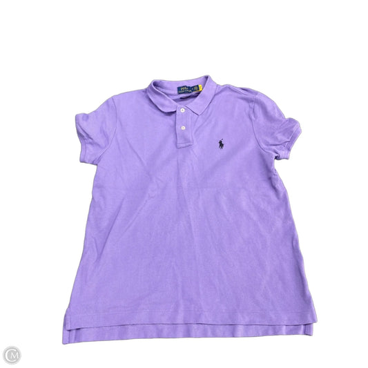 Top Short Sleeve By Polo Ralph Lauren In Purple, Size: M