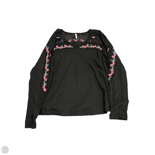 Top Long Sleeve By Roper In Black, Size: Xl