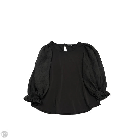 Top 3/4 Sleeve By Adrianna Papell In Black, Size: M