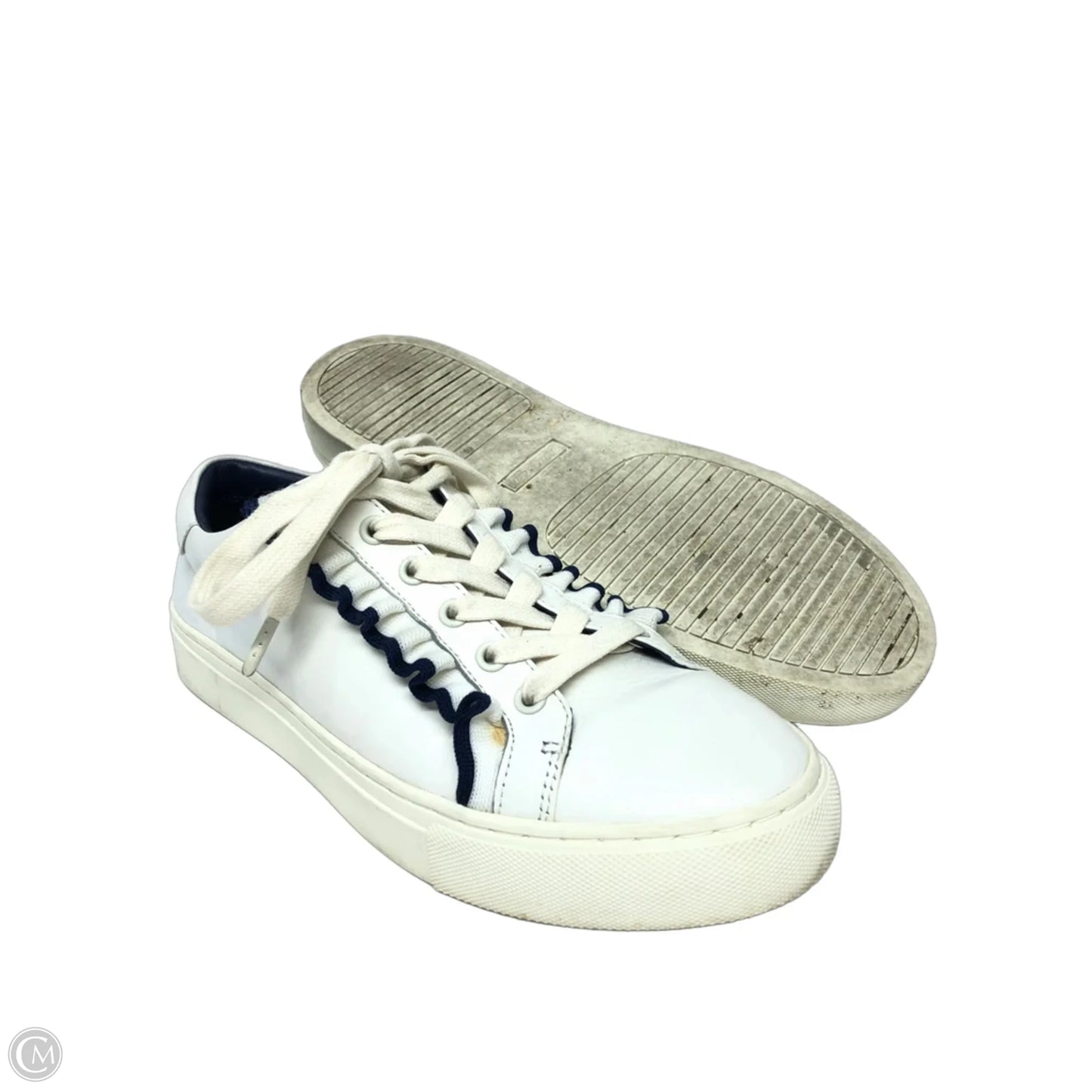 Shoes Designer By Tory Burch In Blue & White, Size: 8