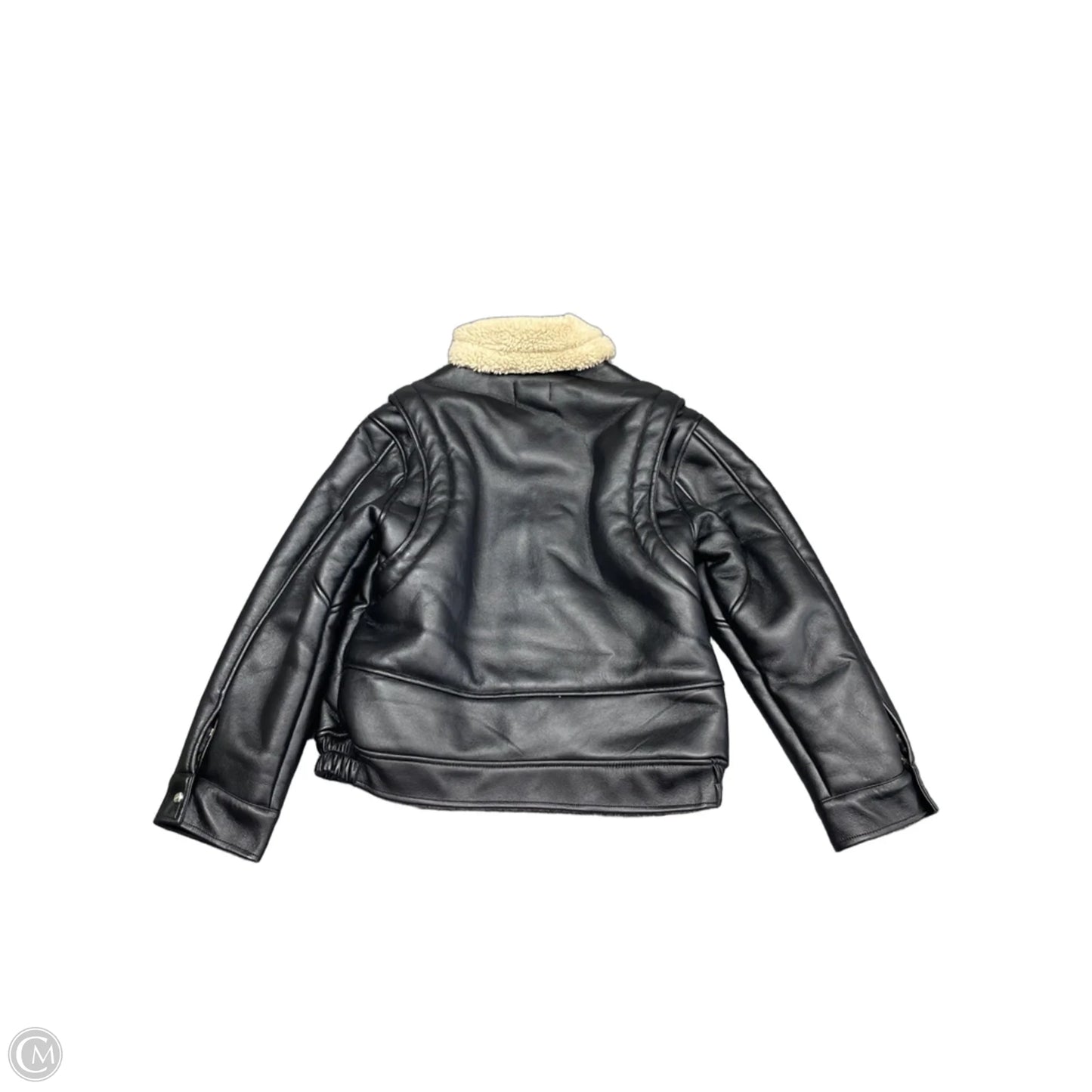 Jacket Moto By Asos In Black & Tan, Size: Xs