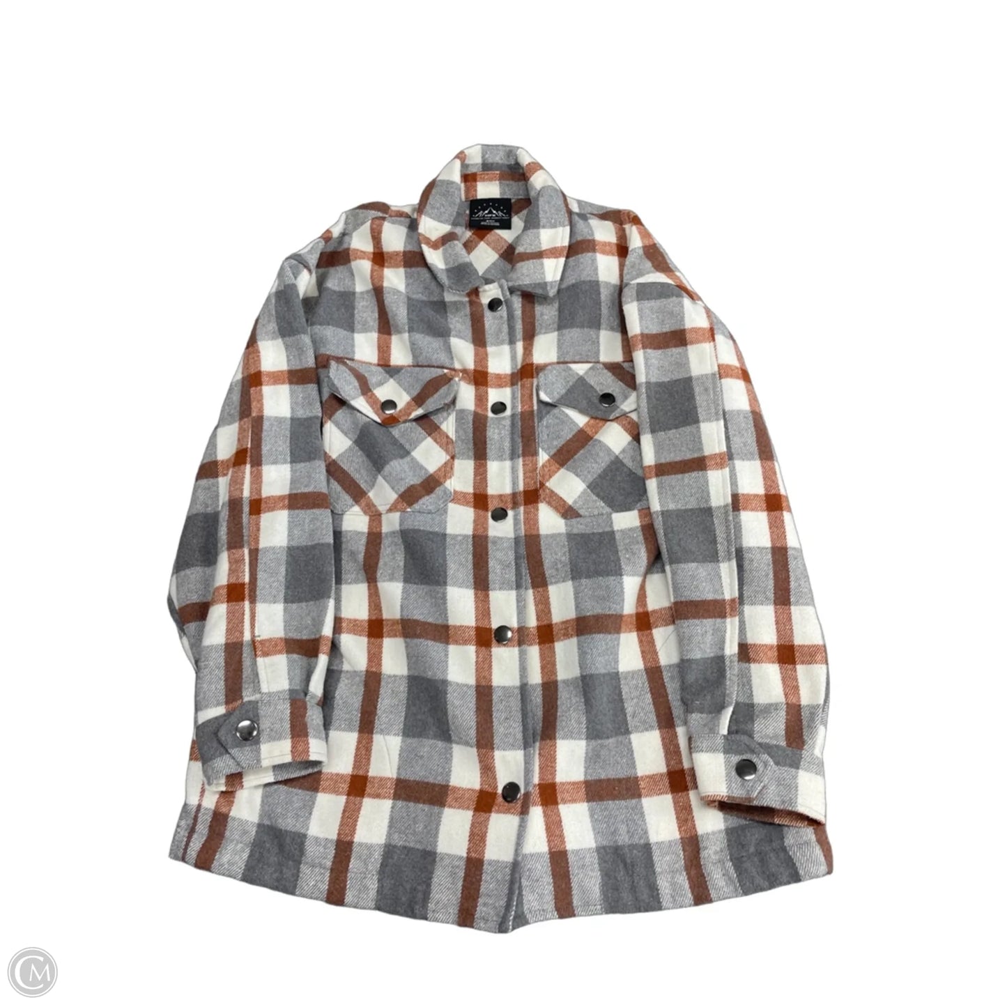 Jacket Shirt By Hfx In Plaid Pattern, Size: S