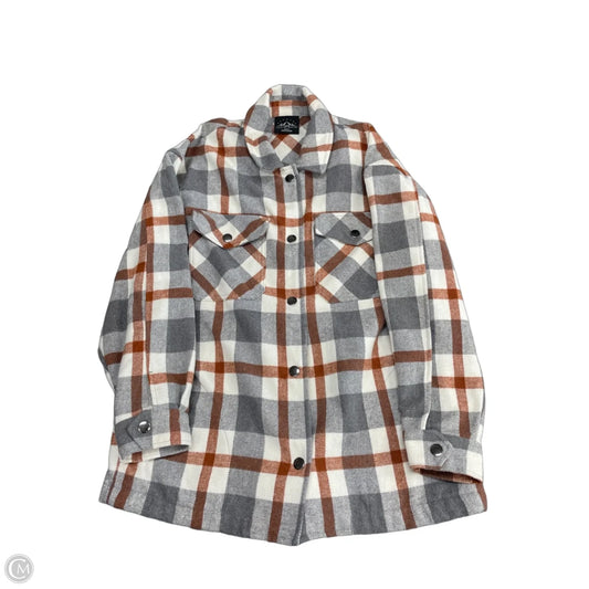Jacket Shirt By Hfx In Plaid Pattern, Size: S