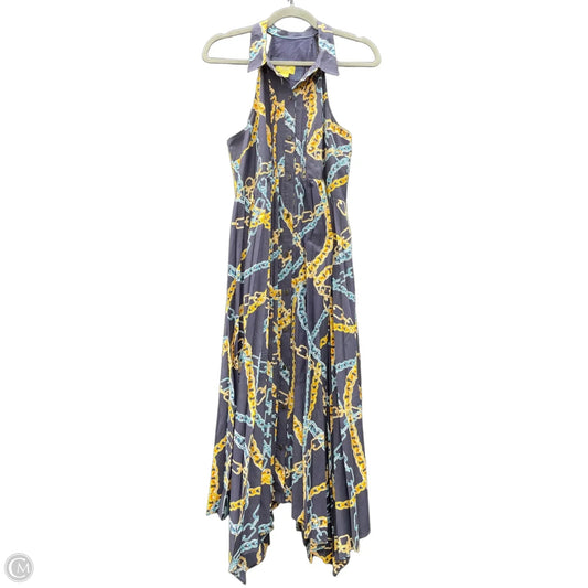 Dress Casual Midi By Maeve In Blue & Yellow, Size: M