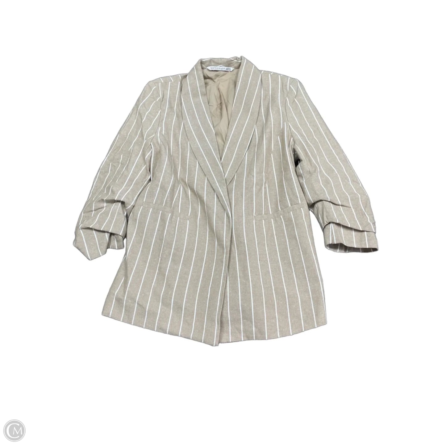 Blazer By Clothes Mentor In Tan, Size: M