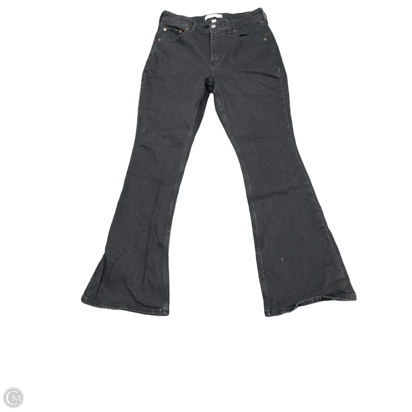Jeans Boot Cut By Abercrombie And Fitch In Black Denim, Size: 6p
