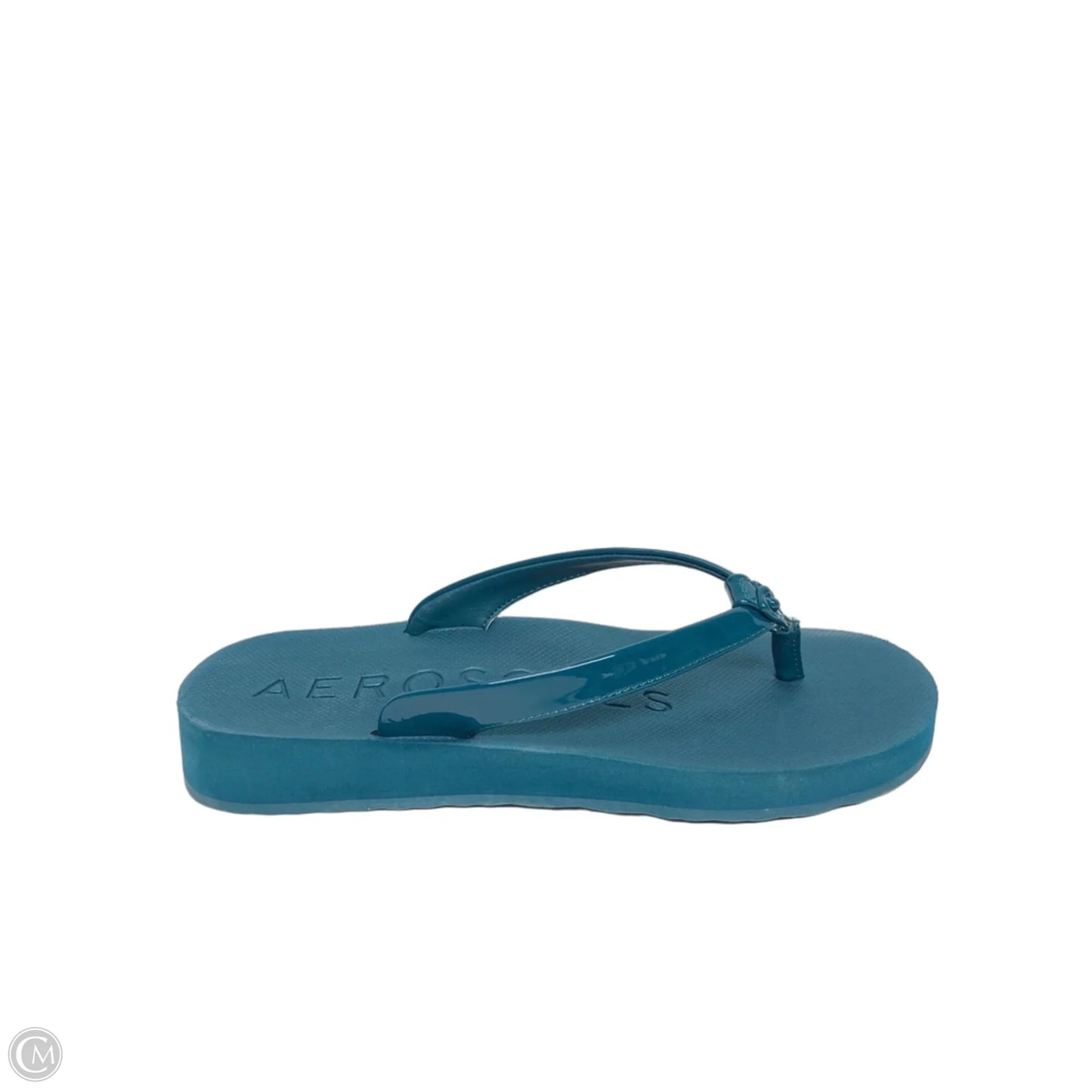 Sandals Flip Flops By Aerosoles In Teal, Size: 6.5