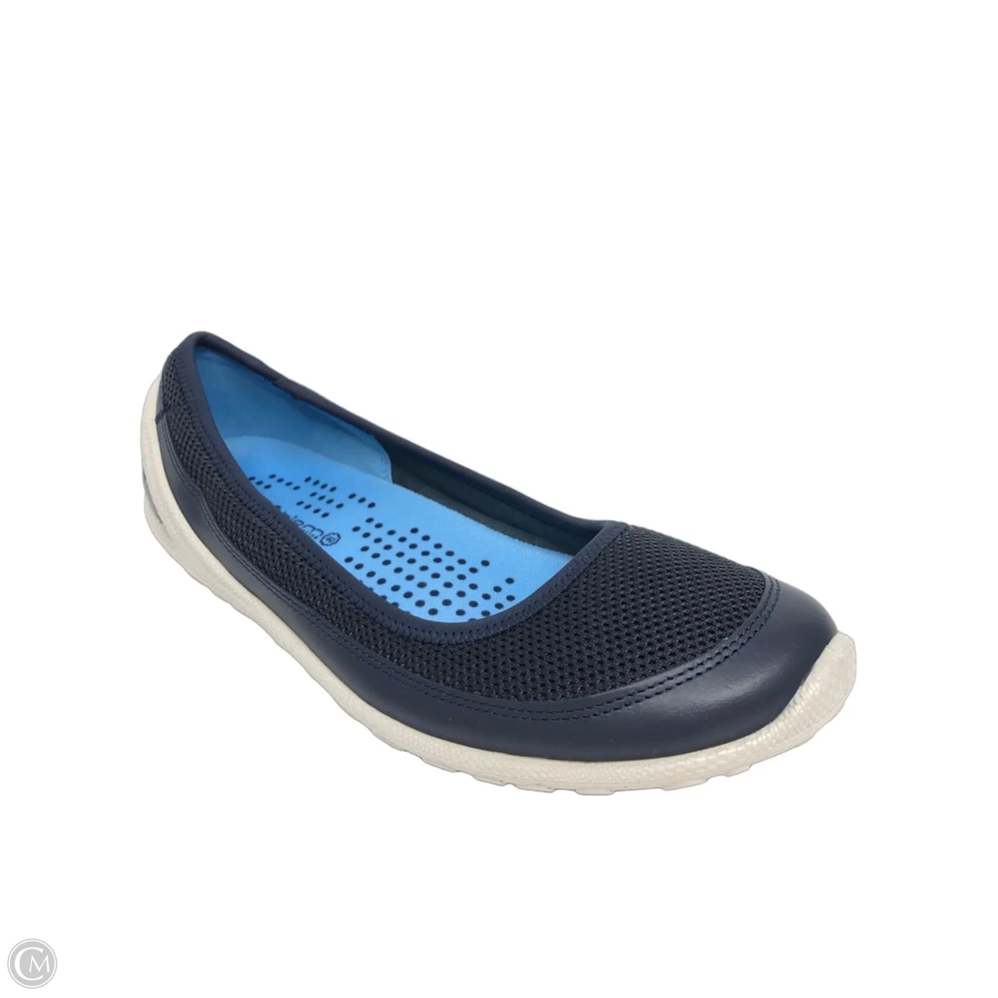 Shoes Flats By Ecco In Navy, Size: 9.5