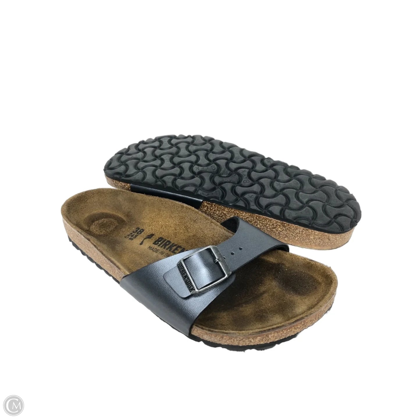 Sandals Flats By Birkenstock In Grey, Size: 7