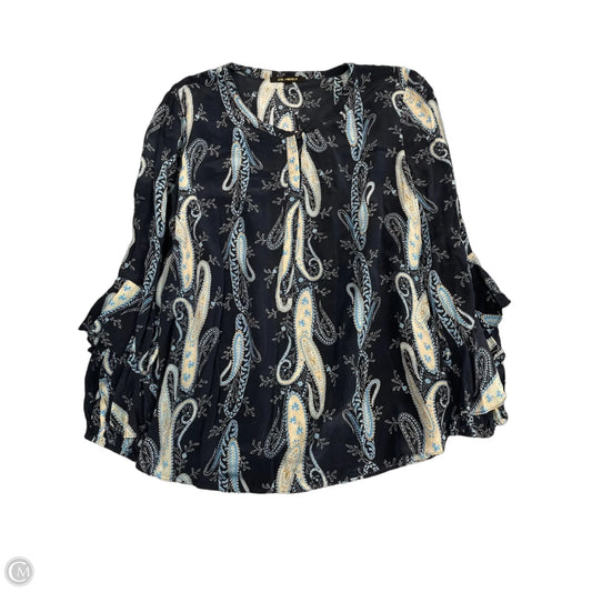 Blouse Long Sleeve By Kobi Halperin In Blue, Size: M