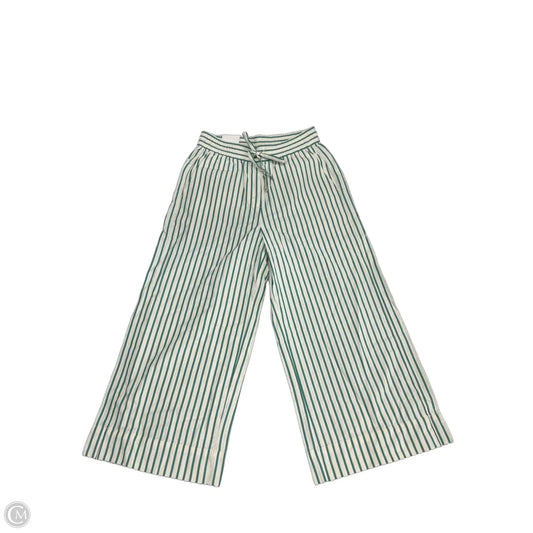 Pants Cropped By Banana Republic In Cream & Green, Size: Xs