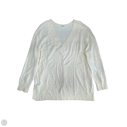Sweater By Anthropologie In Cream, Size: 1x