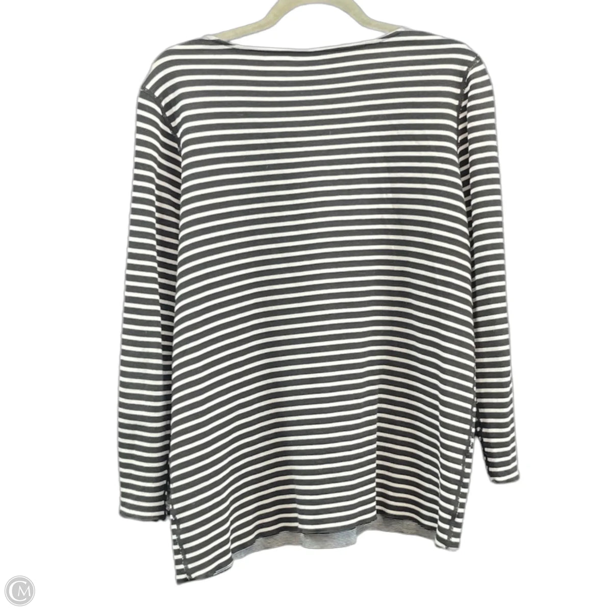 Top Long Sleeve By Chicos In Striped Pattern, Size: M