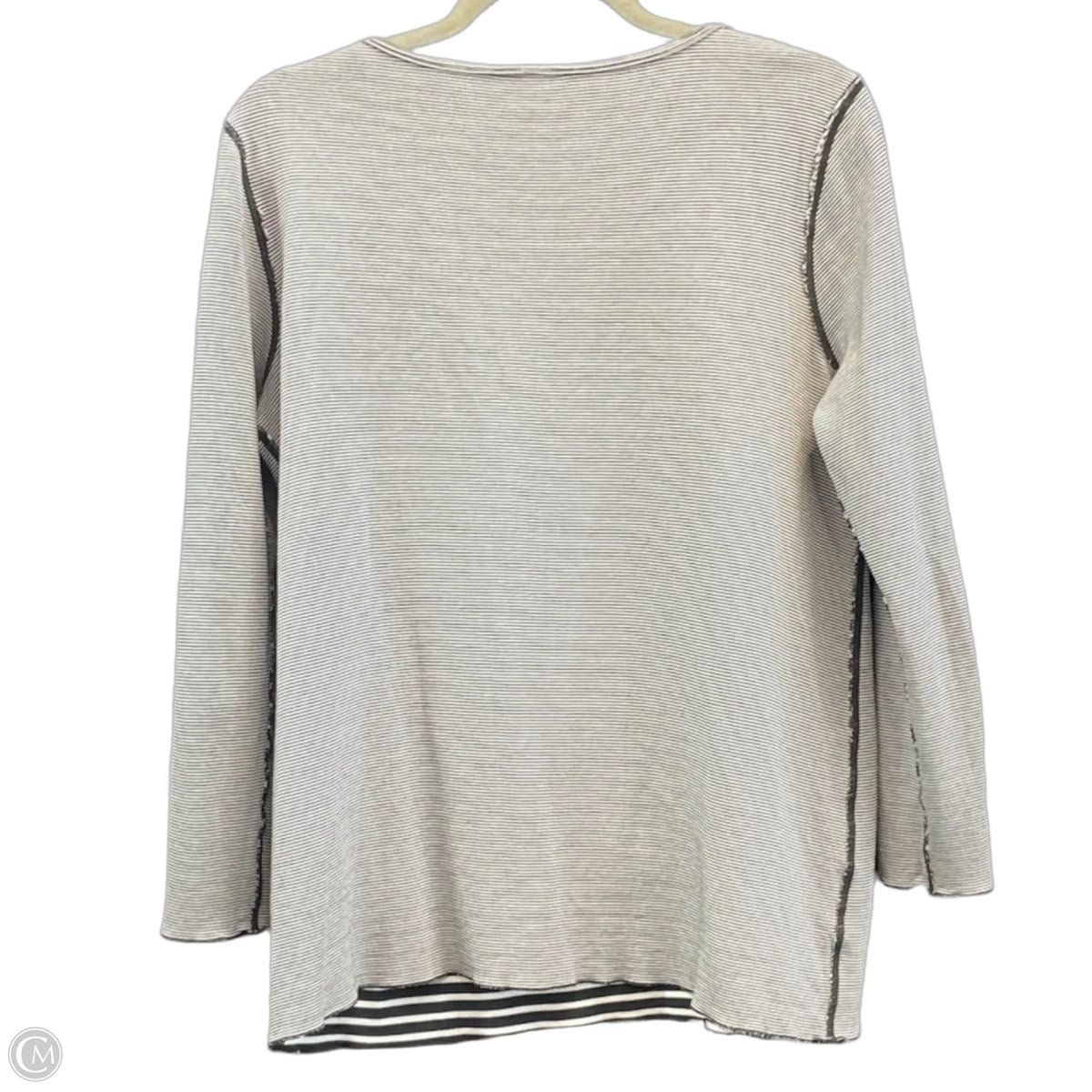 Top Long Sleeve By Chicos In Striped Pattern, Size: M