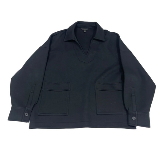 Sweatshirt Collar By Banana Republic In Black, Size: L