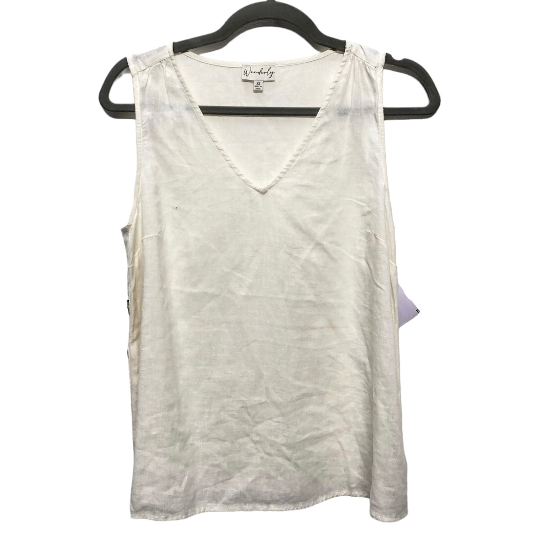 Top Sleeveless By Wonderly In Cream, Size: Xs