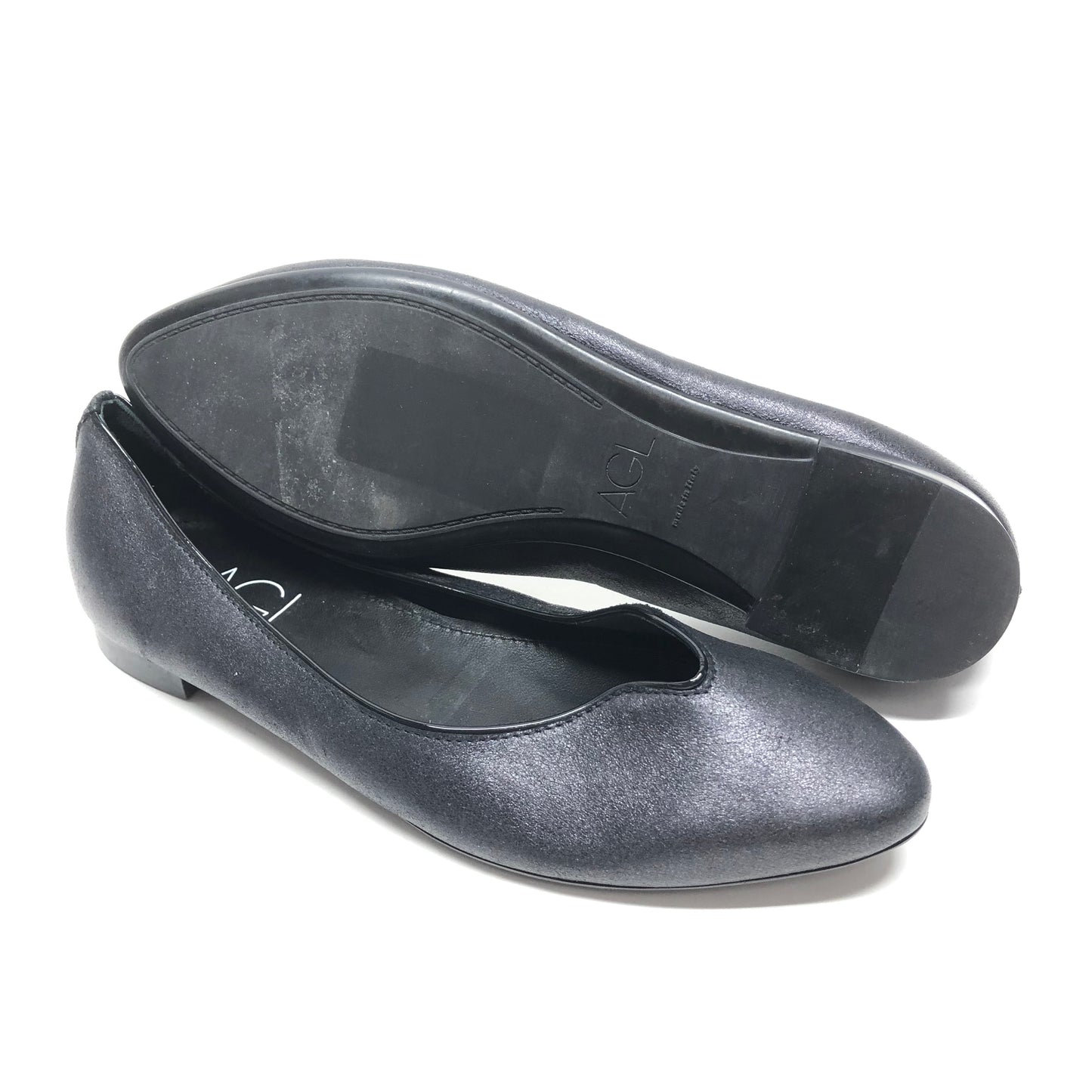 Black Shoes Flats Agl, Size 7.5