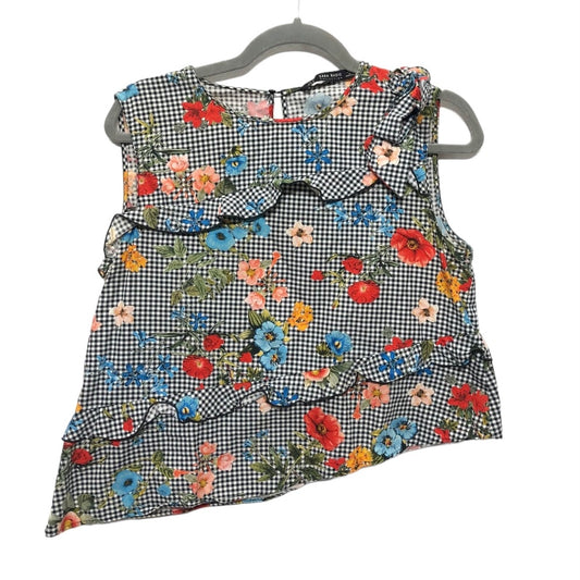 Floral Print Top Sleeveless Zara, Size M