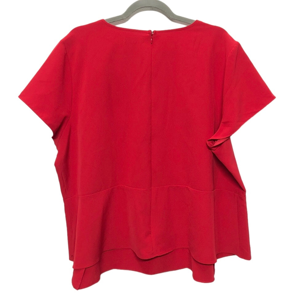 Red Top Short Sleeve Lane Bryant, Size 22