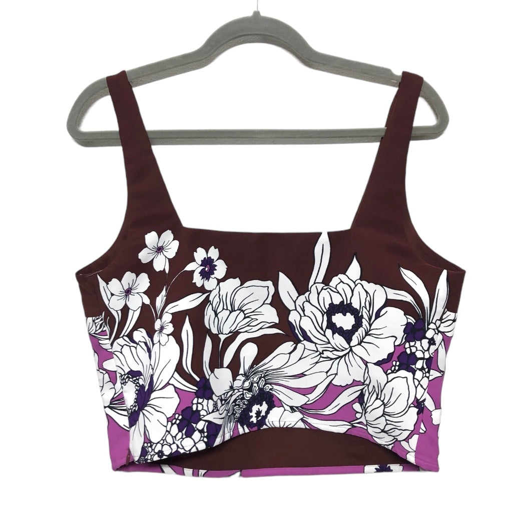 Floral Print Top Sleeveless Express, Size M